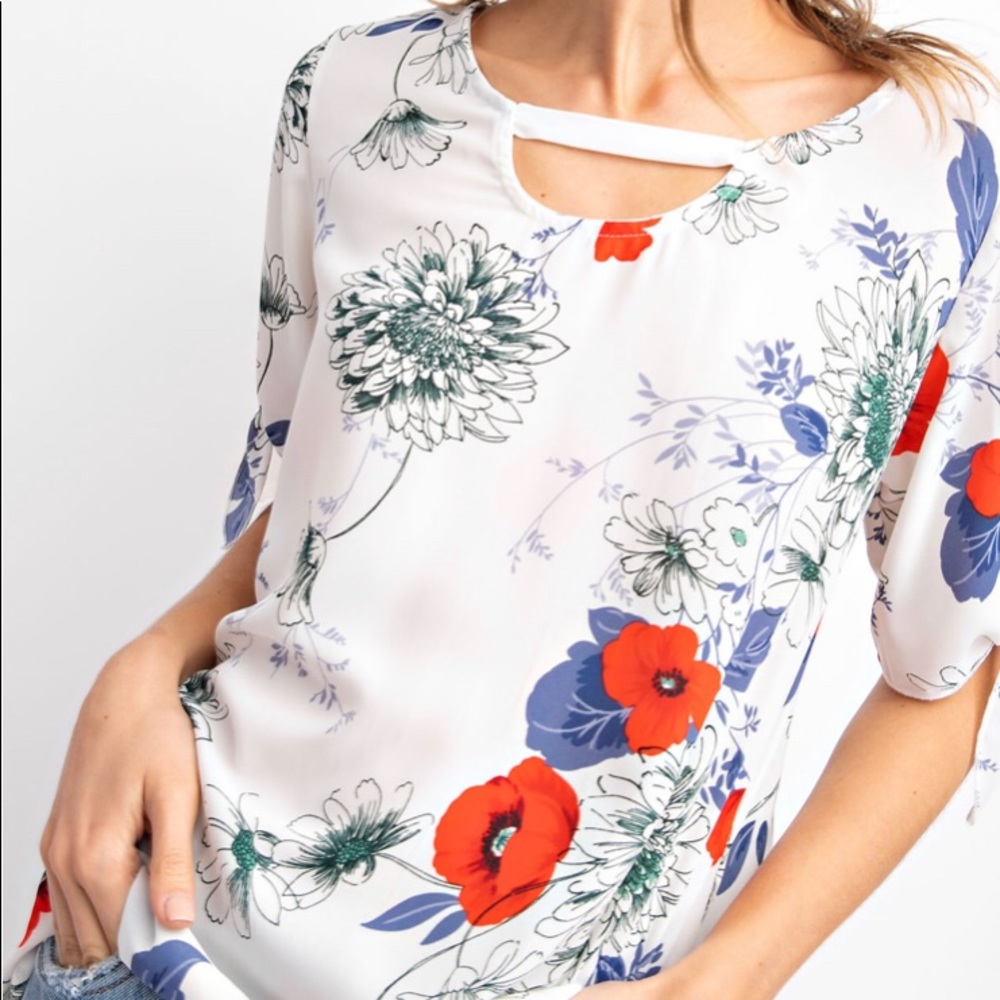 Short Sleeve Print Top